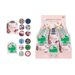 EXPOSITOR 24 ROLLO DE 120 PEGATINAS GARDEN 2 MODELOS