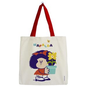 BOLSA ALGODON MAFALDA GRANDE CON PLANTITA
