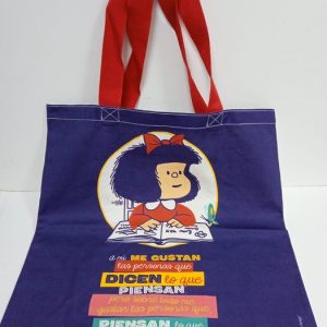 BOLSA ALGODON MAFALDA GRANDE AZUL