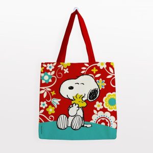 BOLSA ALGODON SNOOPY GRANDE -8 FLORES