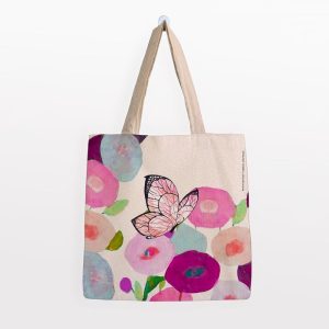 BOLSA ALGODON BUTTERFLY GRANDE - 2 ROSA