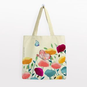 BOLSA ALGODON BUTTERFLY GRANDE - 3 NATURAL