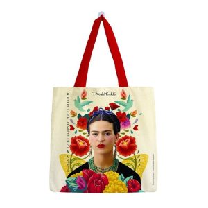BOLSA ALGODON FRIDA KAHLO PEQUE?A ALAS AMARILLAS