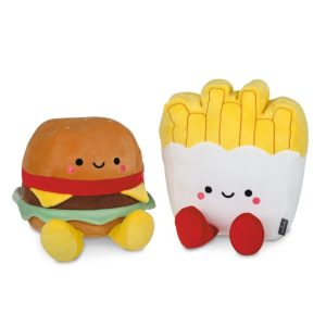 SET DE DOS PELUCHES MAGNETICOS HAMBURGUESA & PATATAS 24 CM