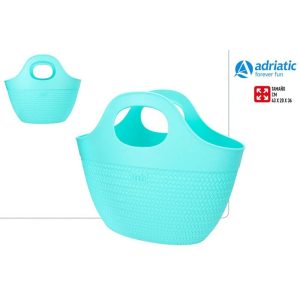 BOLSA DE PLAYA PLASTICO 43X20X36 CM TURQUESA