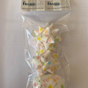 BLISTER 2 COCAS 14MM+BOBINA 10MMX10MT PUNTOS BLANCOS