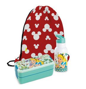 CAJA ALMUERZO + TERMO ALICIA EN EL PAIS DE LAS MARAVILLAS