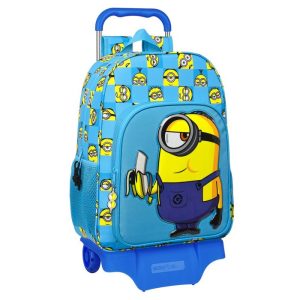 MOCHILA ESCOLAR CON CARRO 905 MINIONS MINIONSTATIC