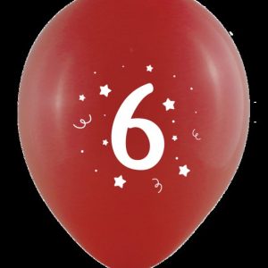 GLOBOS 30 CM ? BOLSA-SOLAPA 10 UNIDADES SURTIDO NUMERO 6