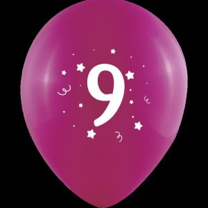 GLOBOS 30 CM ? BOLSA-SOLAPA 10 UNIDADES SURTIDO NUMERO 9