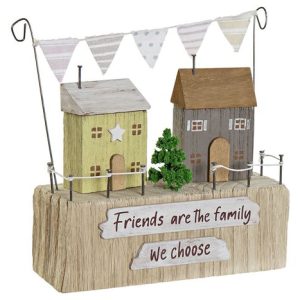 DECORACION MADERA CASAS NATURAL 20X7X21