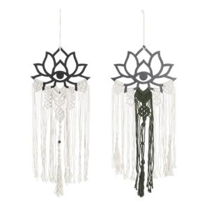 DECORACION COLGANTE MADERA MACRAME 30X1X88 SURTIDO