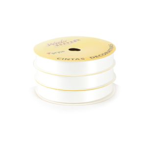 CINTA REGALO 13MMX10M 3U BLANCAS