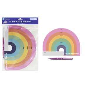 PLANIFICADOR SEMANAL ARCOIRIS CON BOLIGRAFO