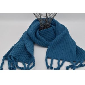 BUFANDA LISA PUNTO AZUL