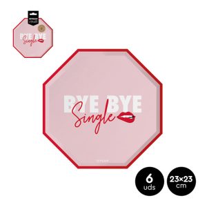 PLATO LLANO BYE SINGLE 23X23CM CARTON 6UDS