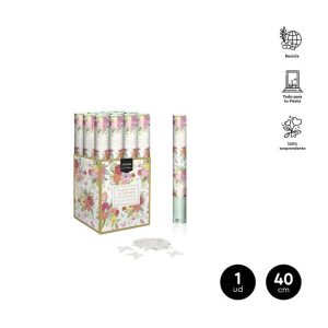 CA?ON CONFETI MARIPOSAS BLANCO 40CM