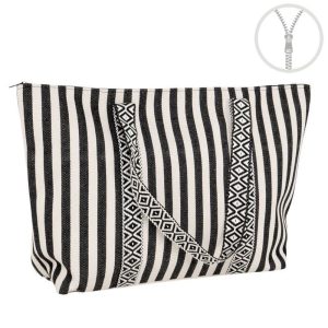 BOLSO RAYAS CON CREMALLERA DETALLE CINTA NEGRO