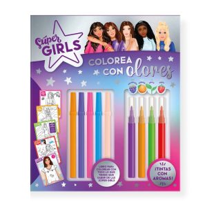 COLOREA CON OLORES SUPER GIRLS