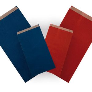 SOBRES PAPEL KRAFT ROJO 18 X 32 + 6 CM EN CAJA DE 250 UDS