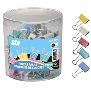 PINZAS ABATIBLES DE COLORES DE 19MM COLORES PASTEL 36U