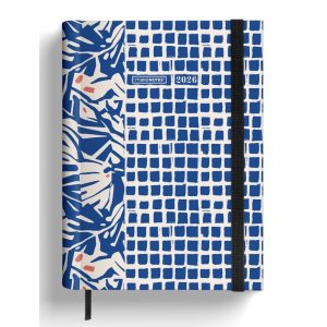 AGENDA SEMANAL A5 ESPIRAL BLANCA OCULTA 12MESES BLUE FLWRS