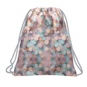 SACO DE CUERDAS HEXAGONOS MULTICOLOR