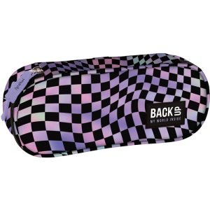 PORTATODO CON ORGANIZADOR CUADRADOS ROSAS Y MORADOS