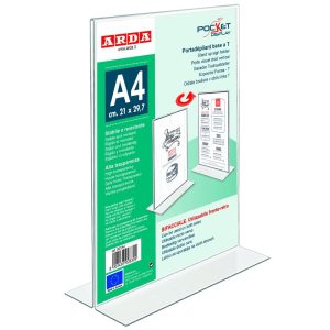 PORTA LETREROS DE PIE BASE T TAMA?O A4 - CM, 21 X 29,7