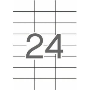 ETIQUETAS TRANSLUCIDAS RESISTE EXTERIOR 70,0X37,0MM 20 HOJAS