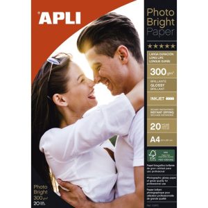 PAPEL FOTOGRAFICO PHOTOBRIGHT LARGA DURACION A4 300G 20HOJAS
