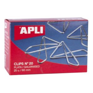 CLIPS PLATEADO APLI MARIPOSA 20 60MM 25 UNIDADES