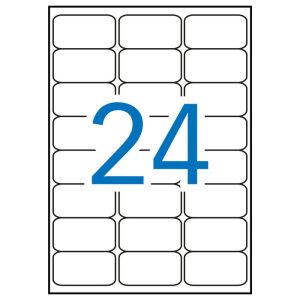 ETIQUETAS ROJAS FLUORESCENTES 64X33,9MM 100 HOJAS