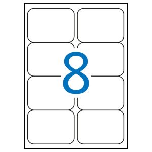 ETIQUETAS NARANJA FLUORESCENTES 99,1X67,7MM 100 HOJAS