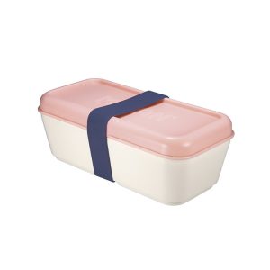 RECIPIENTE PARA ALIMENTOS RECTANGULAR 0,75 L TAPA ROSA