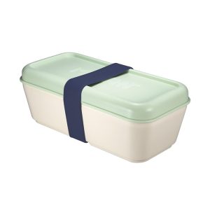 RECIPIENTE PARA ALIMENTOS RECTANGULAR 0,75 L TAPA VERDE