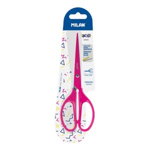 TIJERA MILAN OFICINA 17 CM ACID ROSA BLISTER