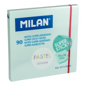NOTA SUPER ADHESIVA MILAN 76X76 90 HOJAS AZUL PASTEL