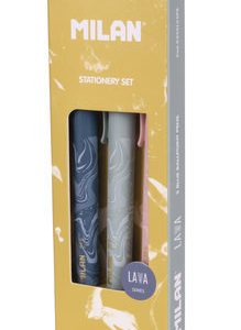 PACK 3 BOLIGRAFOS P1 TINTA AZUL SERIE LAVA COLORES SURTIDOS