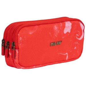 ESTUCHE 3 CREMALLERAS SERIE LAVA ROJO