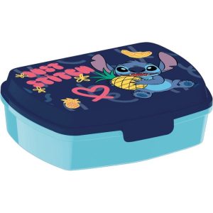 SANDWICHERA RECTANGULAR PLASTICO INFANTIL STITCH PALMS