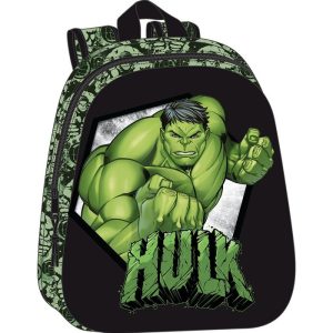 MOCHILA GUARDERIA 3D HULK 33X27CM