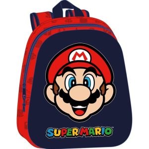 MOCHILA GUARDERIA 3D SUPER MARIO 33X27CM