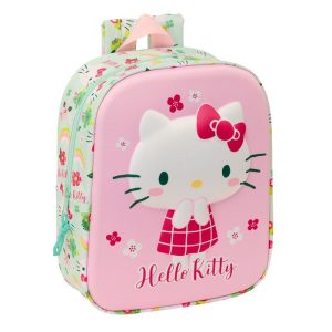 MOCHILA GUARDERIA 3D HELLO KITTY 27X22CM