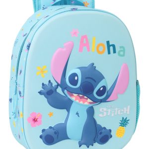 MOCHILA 3D GUARDERIA 33CM STITCH
