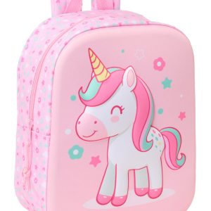 MOCHILA GUARDERIA 3D 27CM SAFTA UNICORN