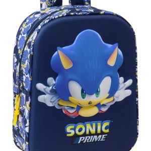 MOCHILA GUARDERIA 3D 27CM SONIC CITY