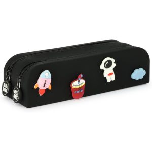 PORTATODO DOBLE DIY SILICONA PINS NEGRO BITS&BOBS