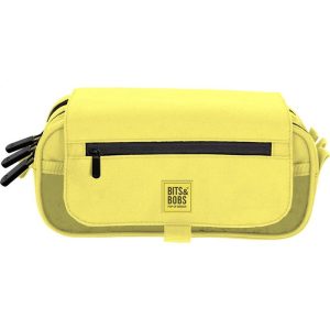 PORTATODO TRIPLE CON SOLAPA B&B FLUOR PASTEL AMARILLO