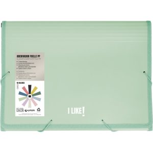 CARPETA ARCHIVADOR FUELLE GOMAS PP 13 SEPARADORES LIKE3 VER